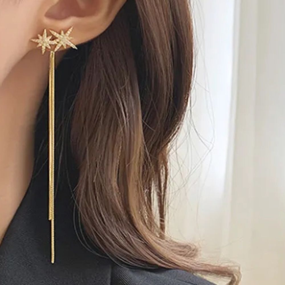 Bohemian star drop earrings A787
